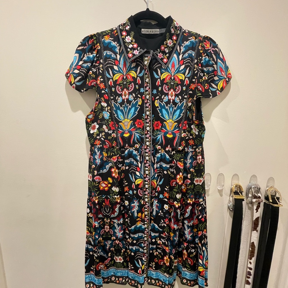 Alice + Olivia Meeko Dress in Santa Monica Floral